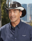 Pinto | Mens Leather Cowboy Hat with Calf Accents
