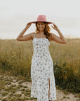 Rancher | Womens Soft Pink Wide Brim Felt Fedora Hat