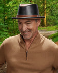 Rocky | Mens Leather Fedora Hat
