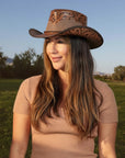 Sierra | Womens American Leather Cowgirl Hat