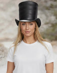 Stovepiper | Womens Leather Stovepipe Top Hat