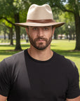Summit | Mens Felt Leather Fedora Hat