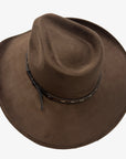 Ace High | Mens Suede Teardrop Crown Rancher Cowboy Hat