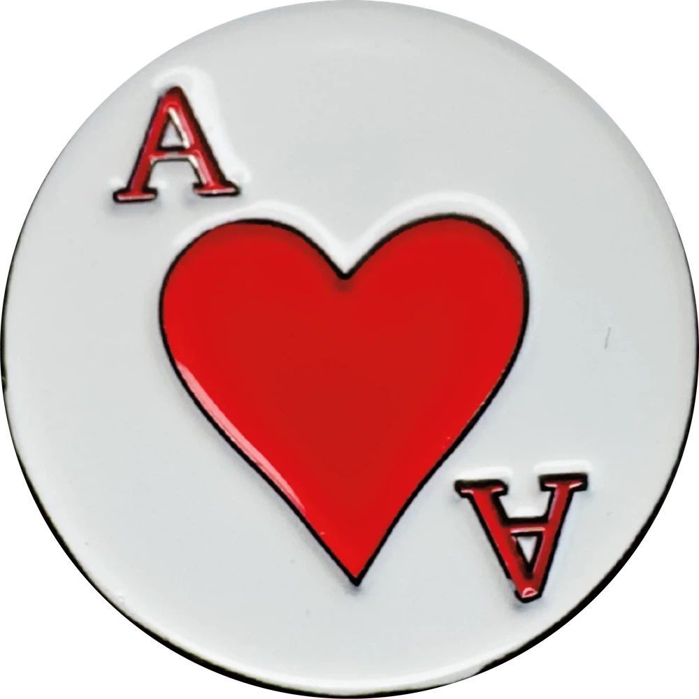 ace of hearts magnetic hat pin