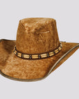 Ambush | Womens Leather Outback Hat with Bead Trim