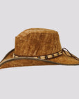 Ambush | Womens Leather Outback Hat with Bead Trim