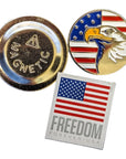 american flag eagle magnetic hat pin