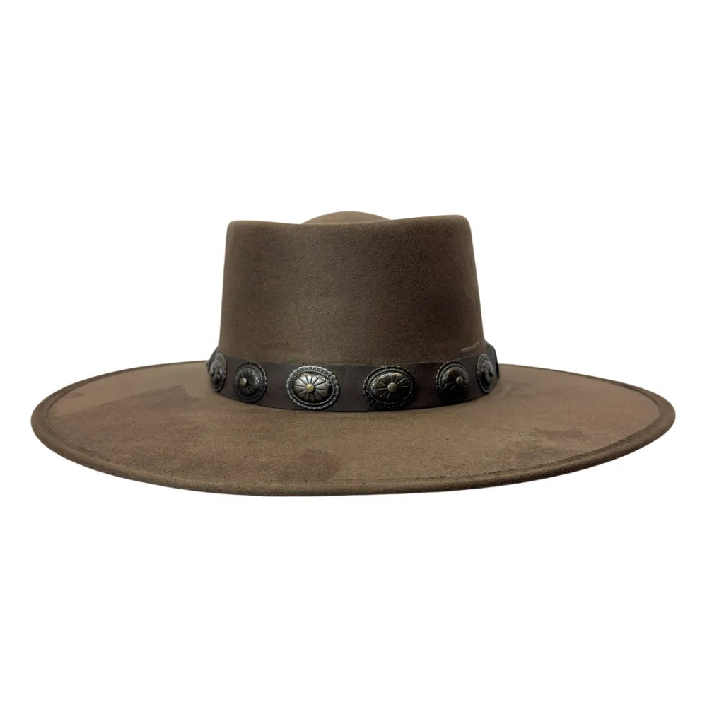 Ashland | Mens Brown Faux Suede Telescope Hat – American Hat Makers