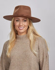 Aspen | Womens Wide Brim Felt Fedora Hat