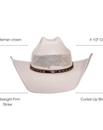 Austin Cream Womens Straw Hat Infographics
