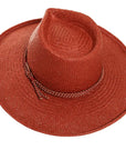Bailey Red Sun Straw Hat Top Angled View