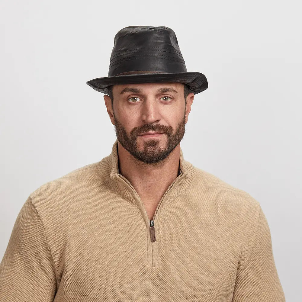 Balboa | Mens Leather Fedora Hat