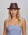 Balboa | Womens Leather Fedora Hat