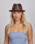 Balboa | Womens Leather Fedora Hat
