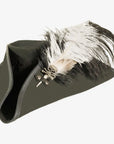Barbossa | Womens Leather Tricron Hat with Feather Plume