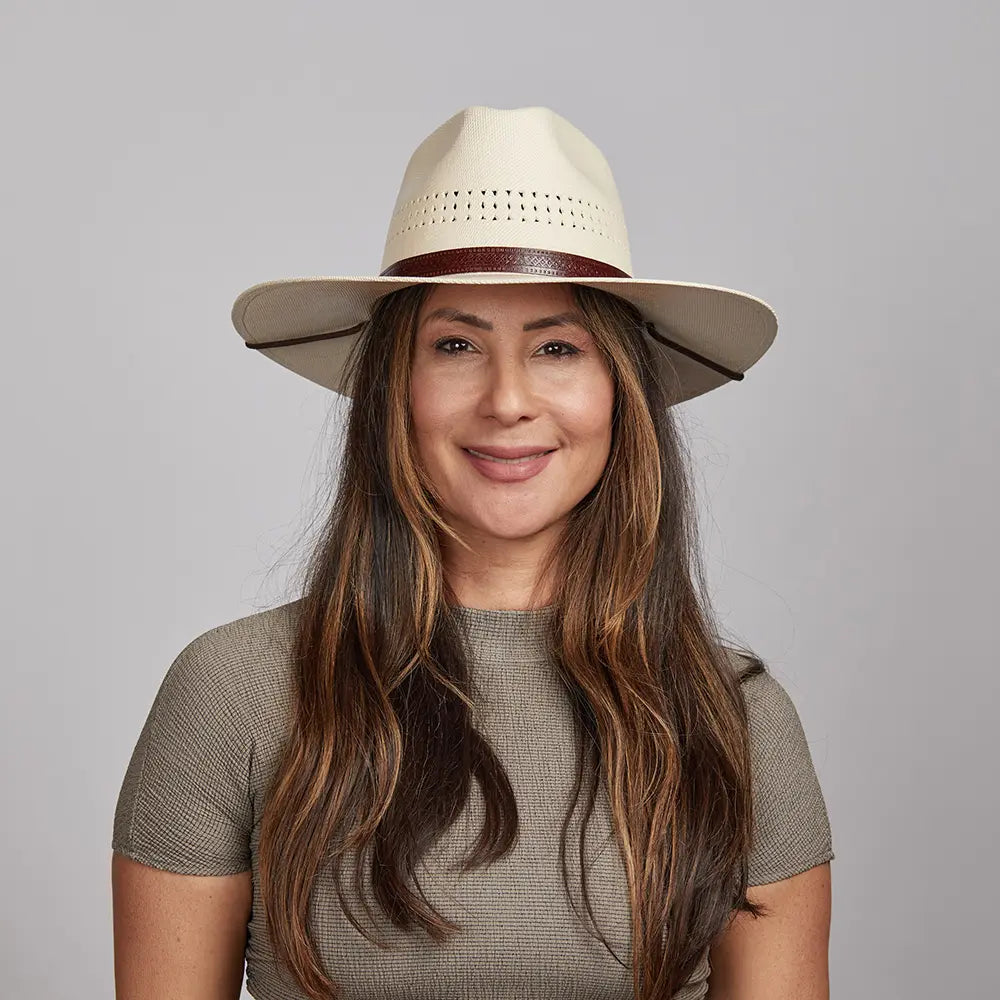 Barcelona | Womens Wide Brim Firm Straw Sun Hat