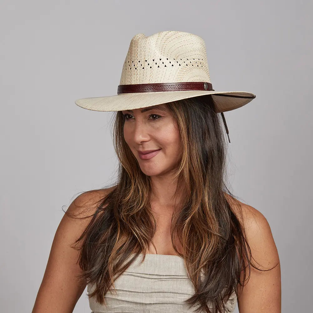 Barcelona | Womens Wide Brim Firm Straw Sun Hat