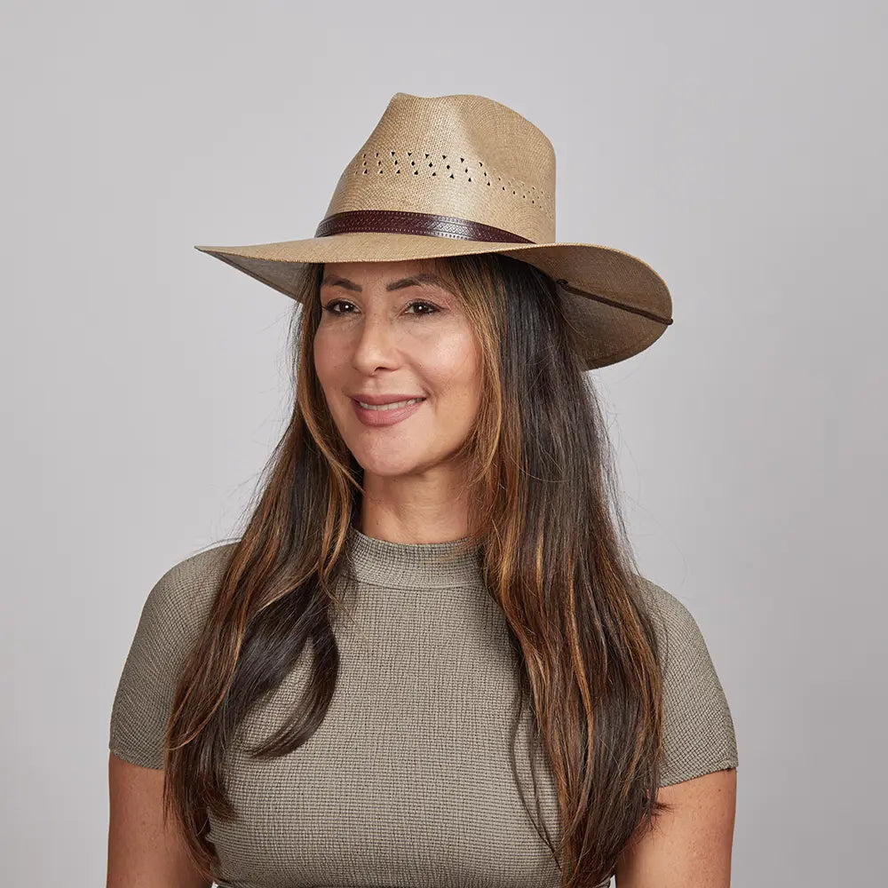 Barcelona | Womens Wide Brim Firm Straw Sun Hat