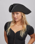 Blackbeard | Womens Tricorne Leather Pirate Hat