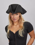 Blackbeard | Womens Tricorne Leather Pirate Hat