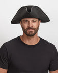 Blackbeard | Mens Tricorne Leather Pirate Hat