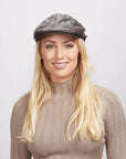 Bookie | Womens Leather Flat Cap
