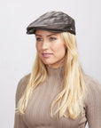 Bookie | Womens Leather Flat Cap