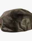 Bookie | Womens Brown Leather Flat Cap