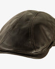 Bookie | Womens Brown Leather Flat Cap