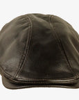 Bookie | Womens Brown Leather Flat Cap