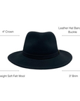 Boondocks Black mens Fedora Hat Infographics