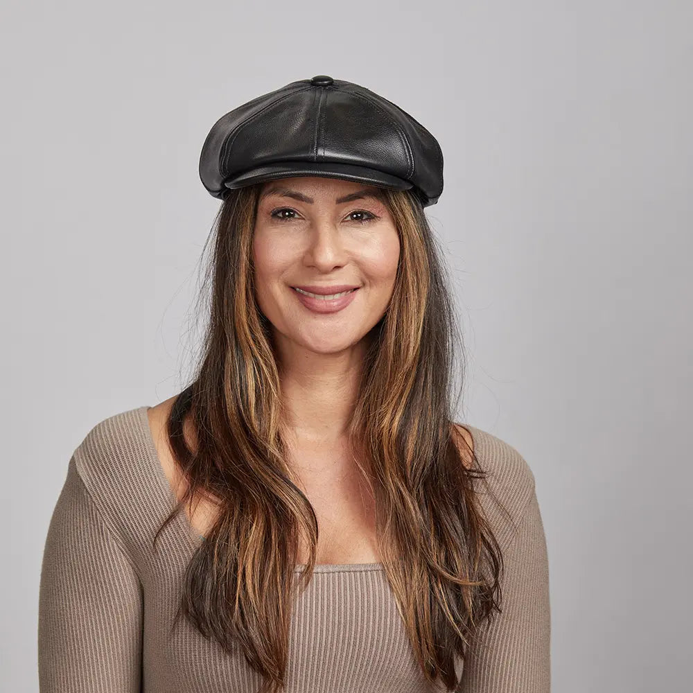 Bourbon St Womens Leather Cap American Hat Makers