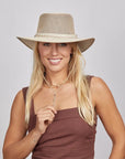 Breeze Latte | Womens Latte Wide Brim Sun Hat