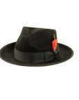 broadway black fedora angled view