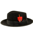 broadway black fedora side view