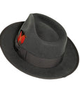 broadway grey fedora angled view
