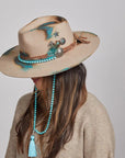 Burnt Santa Fe | Womens Felt Fedora Hat