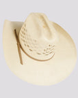 Cal | Womens Vented Crown Woven Bangora Straw Cowgirl Hat
