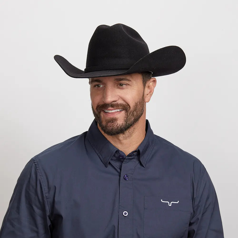 Cattleman Black | Mens Felt Black Cowboy Hat