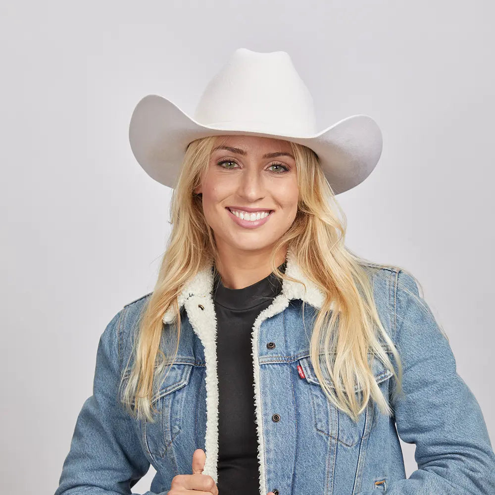 Ladies white cowboy hat on sale