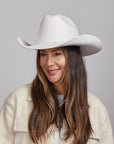 Cattleman White | Womens Felt White Cowgirl Hat