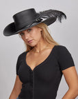 Cavalier Feather | Womens Renaissance Fair Leather Hat