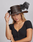 Cavalier Feather | Womens Renaissance Fair Leather Hat