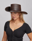 Cavalier | Womens Leather Swashbuckler Pirate Hat