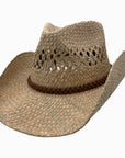 Coastal | Mens Seagrass Western Curl Pinch Front Straw Cowboy Hat