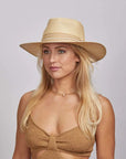 Corinth | Womens Wide Brim Straw Fedora Hat