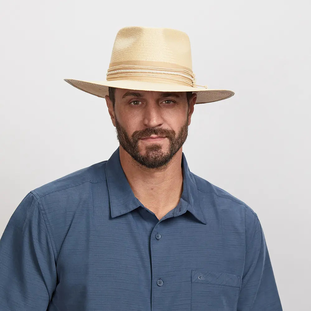 Corinth | Mens Wide Brim Straw Fedora Hat