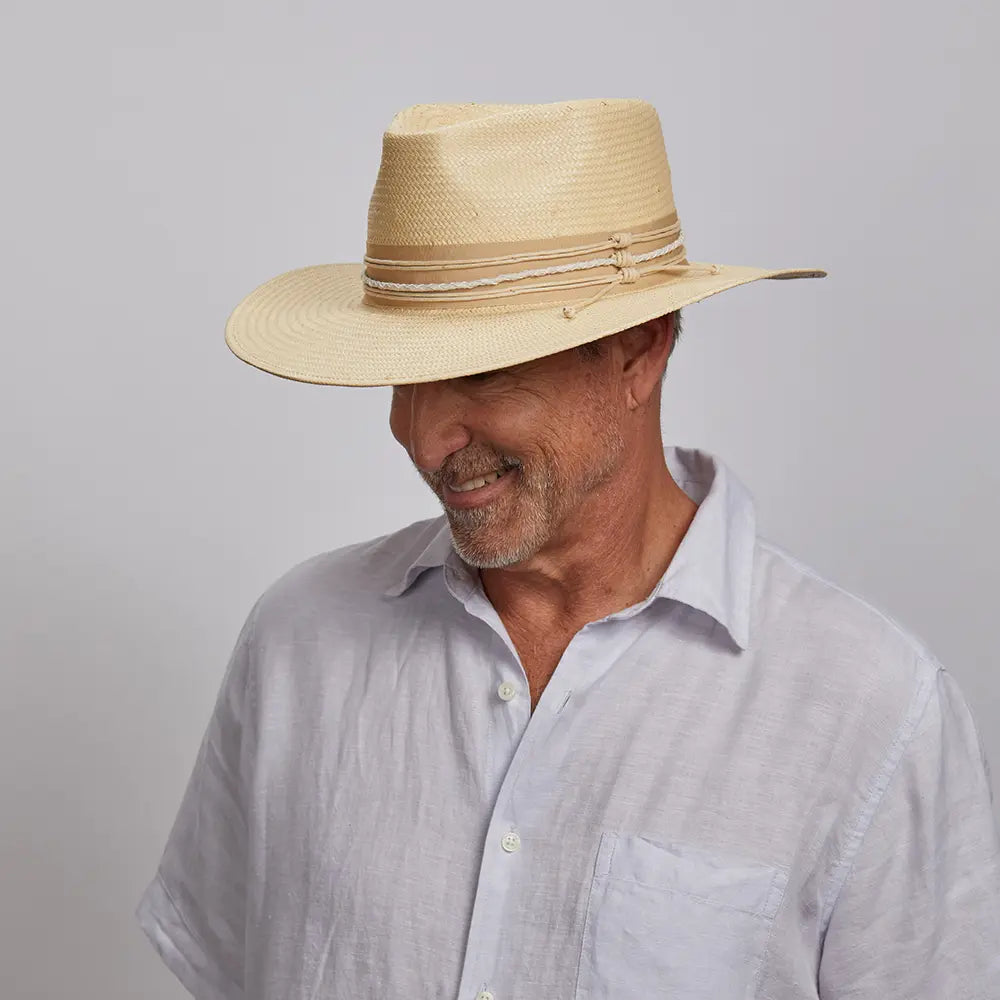 Corinth | Mens Wide Brim Straw Fedora Hat