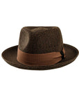 Coronado Brown Straw Sun Hat Front View