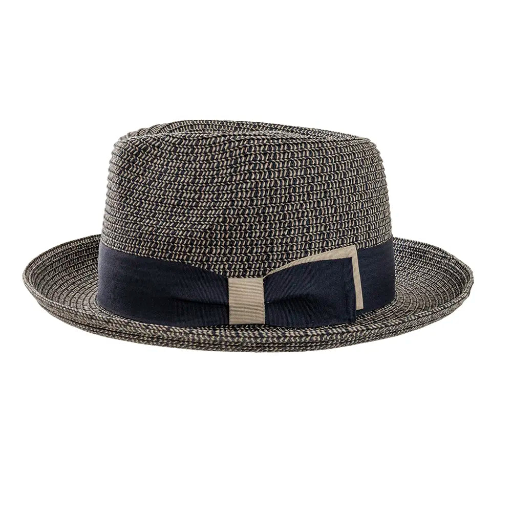 Coronado Navy Straw Sun Hat Side View